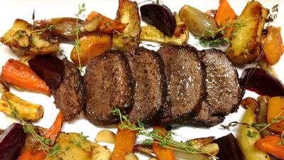 A handpot photo of TRIBES slow-cooked oyster blade, served with roasted vegetables and mustard sauce (Courtesy: TRIBES)