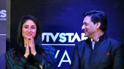 The Bollywood actress Kareena Kapoor with the director Madhur Bhandarkar. AFP / STR