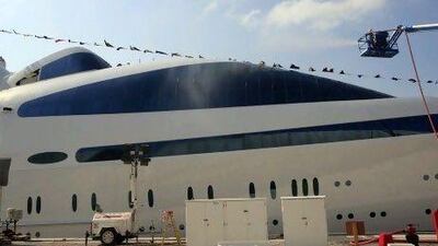 Yas, the first super yacht built by Abu Dhabi Mar. Ravindranath K / The National
