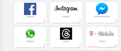 Users reporting having difficulty accessing Facebook, Instagram, Messenger, WhatsApp and Threads amid a massive outage Photo: DownDetector by Ookla