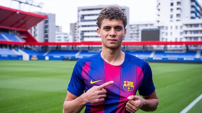 Hamza Abdelkarim has made a bright start to his career in Spain with Barcelona's youth teams. Picture: FC Barcelona