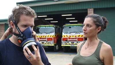 Ophelia Haragli and her friends have raised donations to buy and distribute more than 1,500 high-quality breathing masks to the fire fighters tackling Australia's huge bushfires. Giovanni Torre for The National