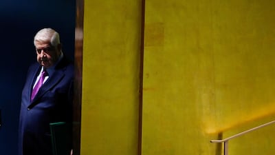 Syria's Foreign Minister Walid Muallem arrives to speak at the United Nations General Assembly in New York. AFP