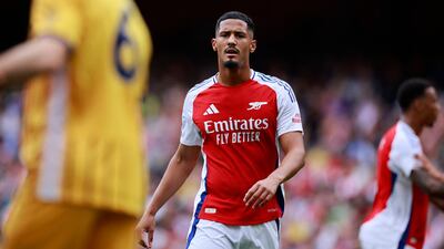 Usual unflappable performance from French defender who helped nullify threat of former Gunner Welbeck. Times tackles and interceptions so well, although beaten by Minteh’s pace in run up to Brighton goal. AFP