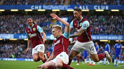 Left-back: Ben Mee, Burnley. Made an unexpected intervention in the title race with Burnley’s surprise equaliser at Stamford Bridge, which irritated Chelsea. (Photo: Paul Gilham / Getty Images)