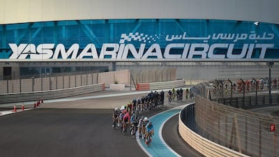 Cyclists compete during the fourth stage of the Abu Dhabi Tour. Tom Dulat / Getty Images