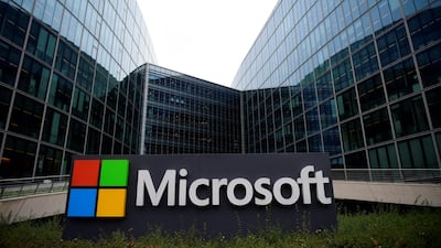 In this file photo taken on November 27, 2017 the French headquarters of US multinational technology company Microsoft is seen in Issy-Les-Moulineaux, a Paris' suburb. AFP