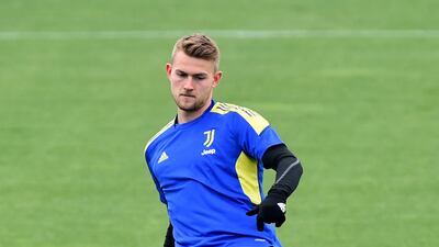 Matthijs de Ligt trains for Juventus. Reuters