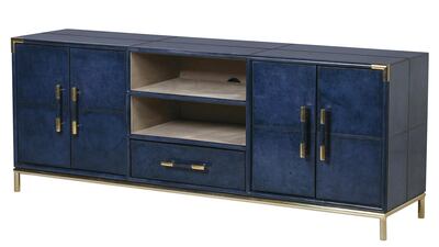 Beres entertainment unit in classic blue. Photo: Sweetpea & Willow