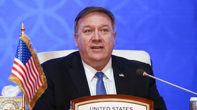 US Secretary of State Mike Pompeo attends the Qatar-US Strategic Dialogue conference in Doha. EPA