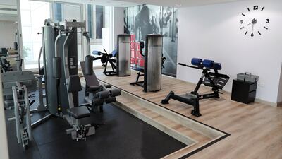 The gym inside the building