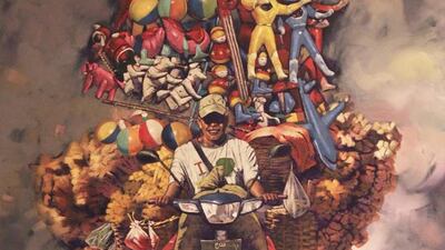 On the Road II by Ye Aung Myat. Courtesy of Monda Gallery