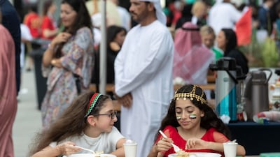 Pupils enjoy Union Day celebrations at Bloom World Academy. Antonie Robertson/The National