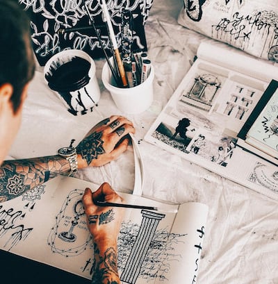 Each Coreaux bag is one-of-a-kind. Courtesy Oliver Coreaux