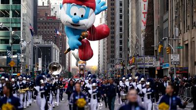 The Papa Smurf balloon. AP
