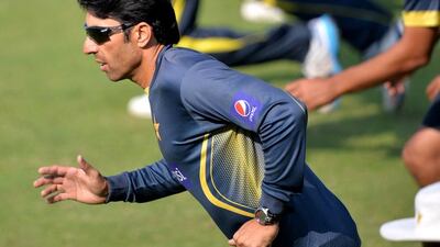 Pakistani captain Misbah-ul-Haq, above, and his New Zealand Brendon McCullum are looking at the five one-day internationals as their final opportunity to iron out problems prior to the World Cup. Aamir Qureshi / AFP