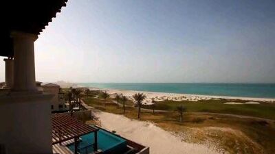 A view of the beach from a suite at the St Regis Hotel on Saadiyat Island, Abu Dhabi. Christopher Pike / The National