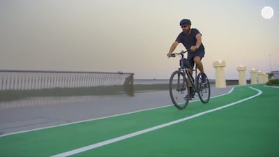 Al Gurm Corniche now has 3.5km of walking paths and cycling tracks, linking Abu Dhabi city to the mainland. Courtesy: Abu Dhabi Media Office