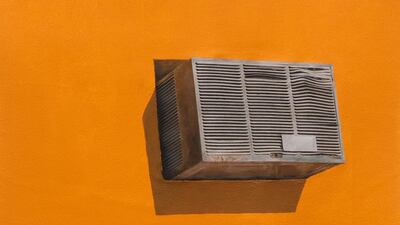 'Neighbors' by Mohammed Kazem, one of his new paintings on show at Galerie Isabelle van den Eynde