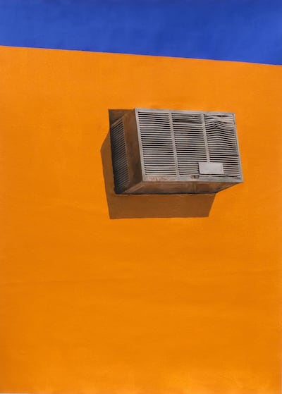 'Neighbors' by Mohammed Kazem, one of his new paintings on show at Galerie Isabelle van den Eynde