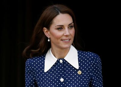 The Duchess of Cambridge, leaves Bletchley Park after viewing a D-Day Exhibition in Milton Keynes on May 14, 2019. Reuters