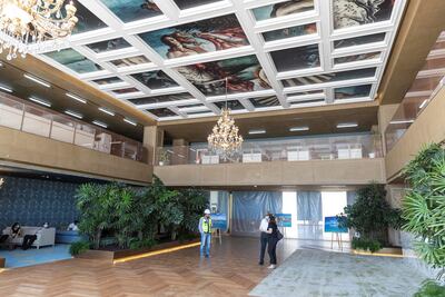 The impressive fresco ceiling of the Portofino hotel. Antonie Robertson / The National