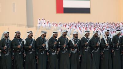 Performers take part in the parade. Abdulla Al Neyadi / Presidential Court