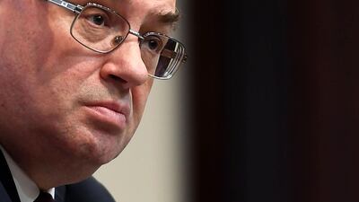 Governor Andrew Bailey attends a news conference at Bank Of England in London. AFP