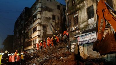The building collapsed following days of heavy rain in Mumbai, India's financial capital. Reuters