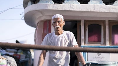 Murad Rashid, a dhow engineer from Makran. He is one of many to journey between Dubai and southern Iranian ports delivering goods. Reem Mohammed / The National