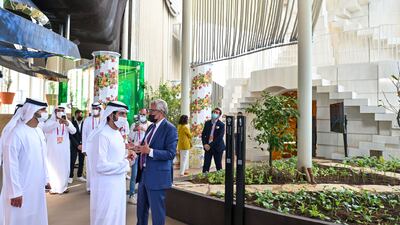 Sheikh Hamdan toured the Germany, Italy, and Cuba pavilions.