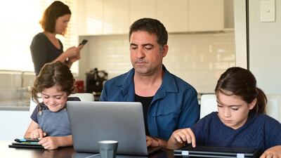 Families in Abu Dhabi have received equipment to allow children to study from home. Alamy Stock Photo