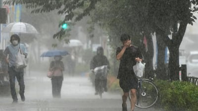 The violent storm brought two days of heavy winds and rain to Japan. EPA