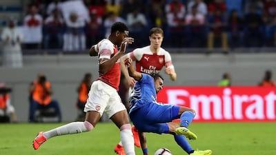 JR Dutra of Al Nasr in action. Pawan Singh / The National