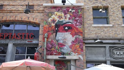 Street art seen in La Mer, Dubai. Chris Whiteoak / The National