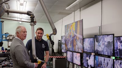 Prince Charles visits the UK Atomic Energy Authority's centre in Culham, Oxfordshire, to see how fusion energy could play a vital role in addressing climate change. Getty Images