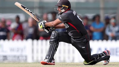 Ghulam Shabber of the UAE in action. Chris Whiteoak/The National