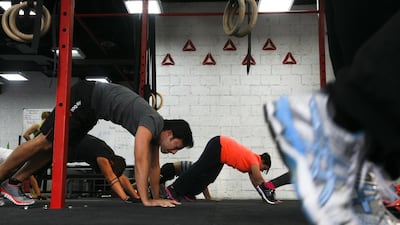 A session at Code CrossFit, the first CrossFit gym in Abu Dhabi. Lee Hoagland / The National