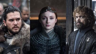 Jon Snow, Sansa Stark and Tyrion Lannister all had claim to sitting atop the Iron Throne. Courtesy HBO
