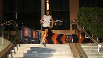 This year's Bloomberg Square Mile Relay takes runners along a revamped 1.6km course in Dubai International Financial Centre. Courtesy Bloomberg Square Mile Relay