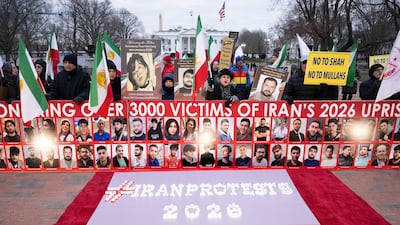 Iranian Americans hold a rally and vigil outside the White House, in Washington, in honour of people killed during the recent protests in Iran. AFP