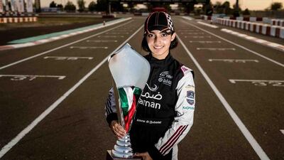Amna Al Qubaisi won the Rotax Max Challenge series by a massive 173 points ahead of her closest rival. Courtesy photo