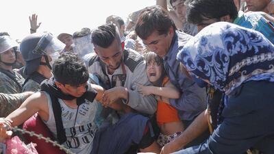 The unceasing influx of refugees is polarising Europe. Valdrin Xhemaj / EPA