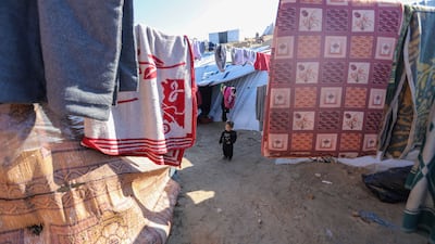 Displaced Palestinians live in tents in Rafah, Gaza. The UN warns of a 'large scale' loss of life if the Israeli army attacks Rafah. Getty Images