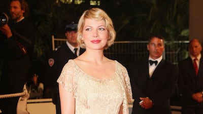 In a nude lace dress for the 'Adoration' premiere during the 61st International Cannes Film Festival on May 22, 2008. Getty Images