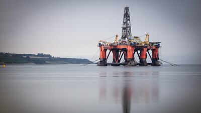 An oil rig in UK waters. A weaker greenback makes dollar-denominated oil cheaper for holders of other currencies. PA
