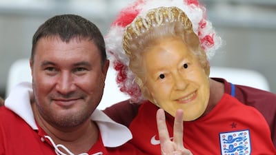 Supporters of England cheer prior to the Uefa Euro 2016 group B preliminary round match between England and Russia at Stade Velodrome in Marseille, France, 11 June 2016. Tolga Bozoglu / EPA
