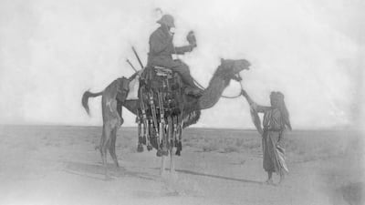 Self- Khalaf- Dhabia (the camel) and Shalwa (the falcon) at Thamilat al-Qa.