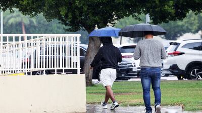 The UAE is set for more wet weather this week, with thunder and hail in store. Pawan Singh / The National