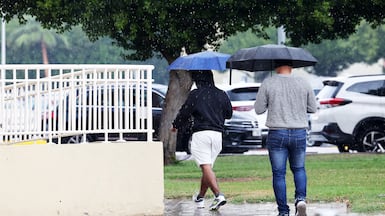 Rain could dampen the Eid Al Fitr holiday. Pawan Singh / The National